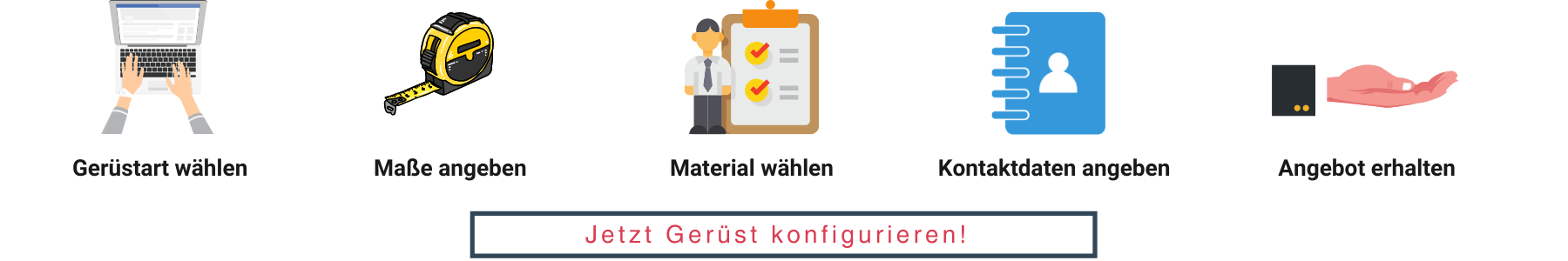 Plane jetzt das passende Gerüst für dein Bauvorhaben.