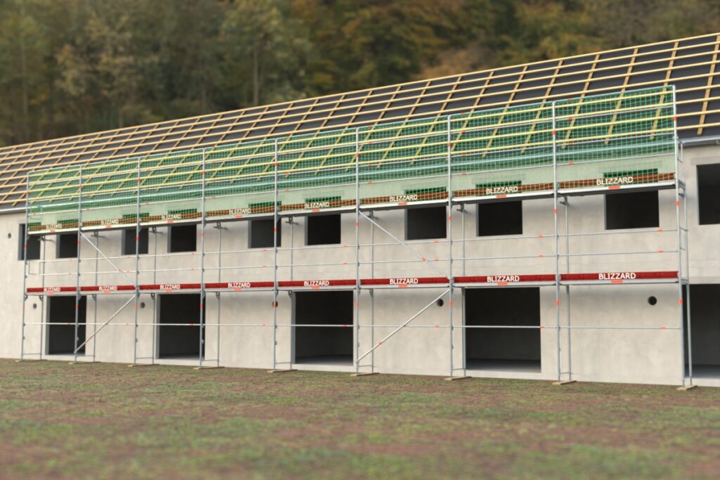 Dachfanggerüst Grafik ca. 135,70 m²-162,10 m²