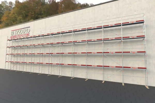326,90 m² Stahlgerüst mit Alu-Robustboden