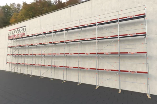 357,96 m² Stahlgerüst mit Stahlboden