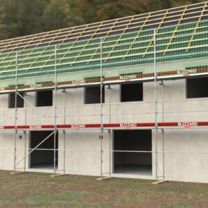 101,31 m² Dachfanggerüst mit Alu-Robustboden