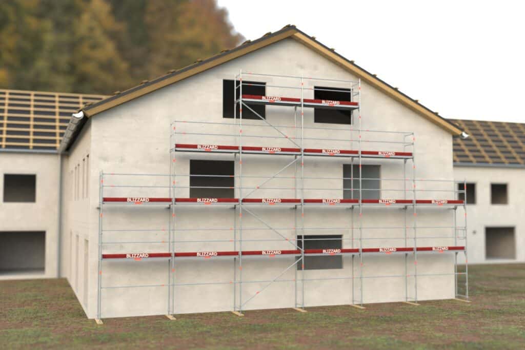 Grafik Giebelgerüst 10,60 m x 15,42 m