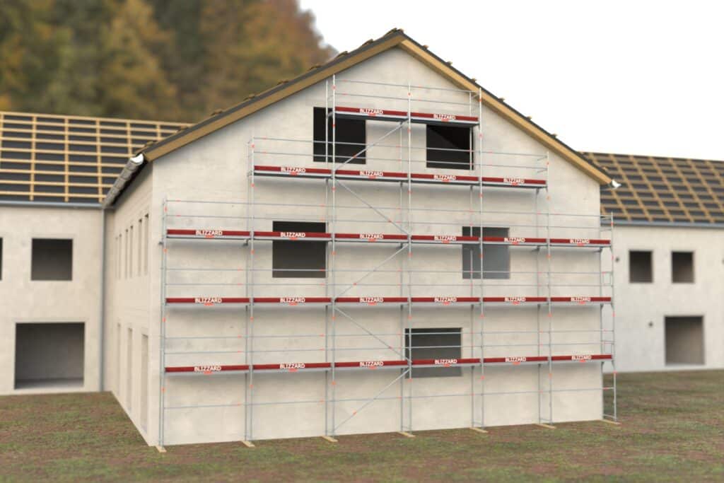 Grafik Giebelgerüst 12,60 m x 15,42 m