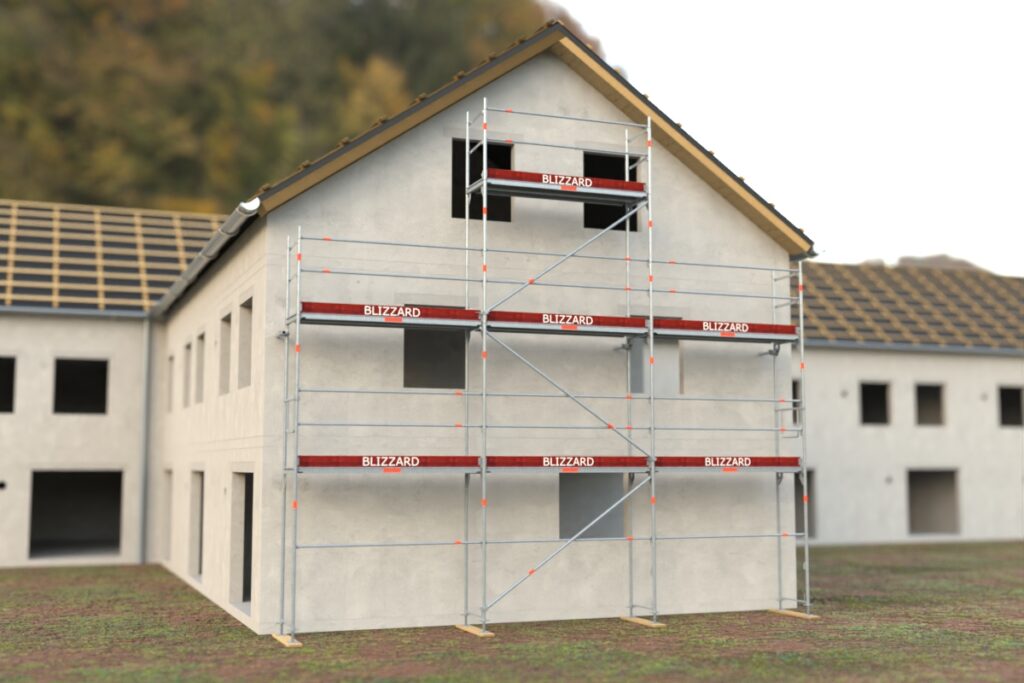 Grafik Giebelgerüst 8,60 m x 7,71 m