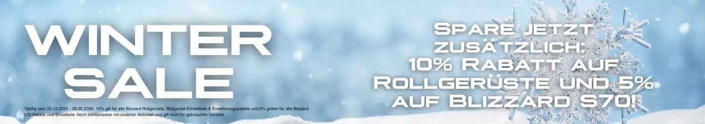 Winter Sale bei Blizzard Gerüstsysteme